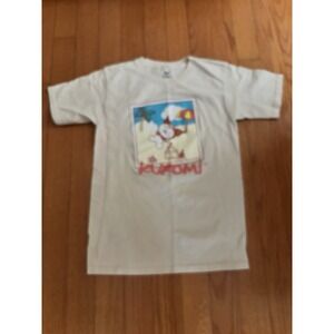 Sanrio Kuromi Beach Vacation Graphic T-Shirt Cream Women's XS Cotton[A]